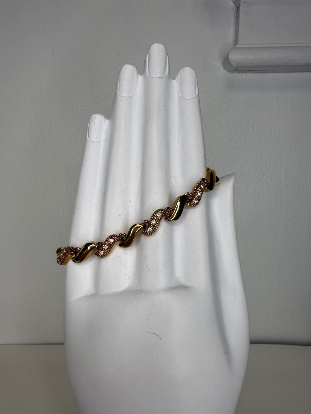 Vintage Avon (2005) Pave San Marco Bracelet - gold tone